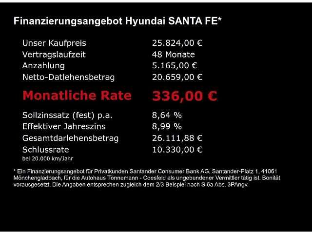 Hyundai SANTA FE CRDI PREMIUM 4WD AT+ANHÄNGERKUPPLUNG+VOLL LED+NAVI